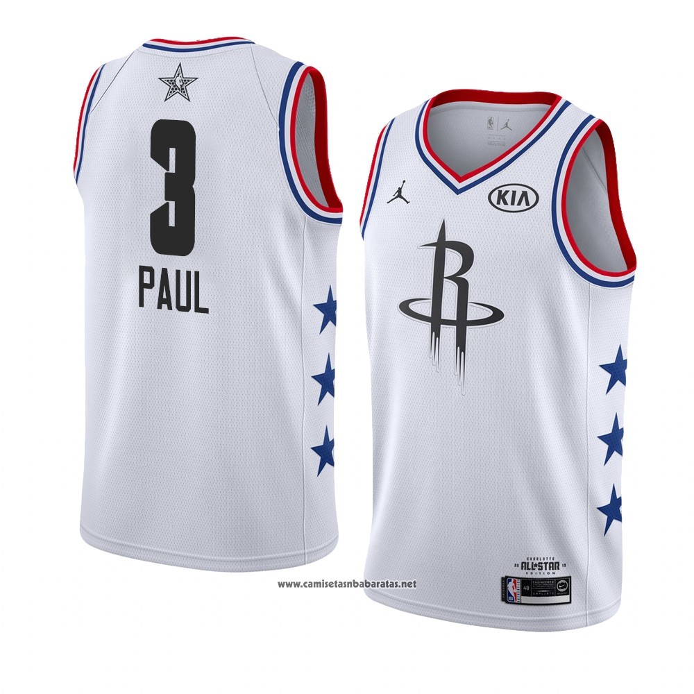 Camiseta All Star 2019 Houston Rockets Chris Paul #3 Blanco
